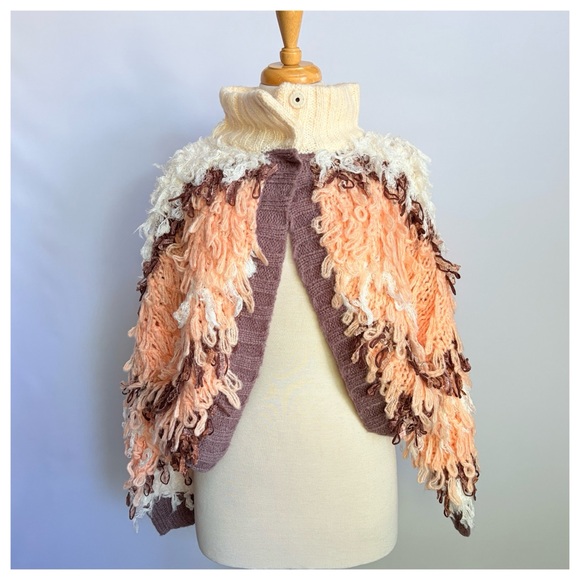 NWT Anthropologie Fringe ‘ Wild Thing’ OVERSIZED Cardigan Sweater XXS/XS - Picture 11 of 15